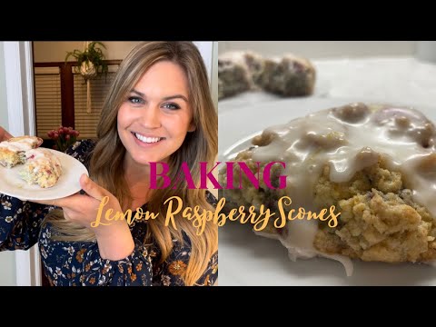 Baking Lemon Raspberry Scones