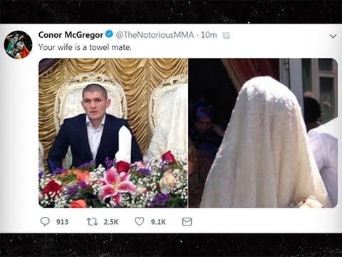 Conor McGregor tweets to Islamic Muslim Khabib Nurmagomedov Your wife is a towel mate April 2019 Video