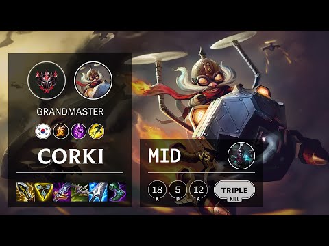 Corki Mid vs Ekko - KR Grandmaster Patch 10.23