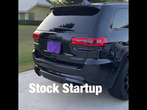 Jeep Trackhawk Borla ATAK install Before / After (cold start and rev)