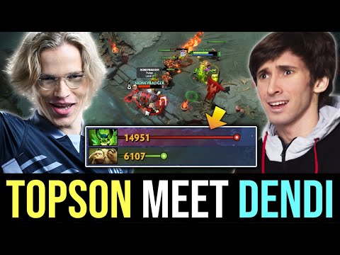 Topson PUGNA 100% Destroy Dendi PUDGE in Mid Lane DOTA 2