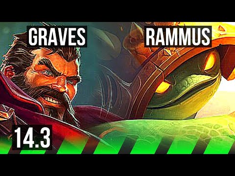 GRAVES vs RAMMUS (JNG) | 12/2/10, Legendary, 400+ games | KR Master | 14.3