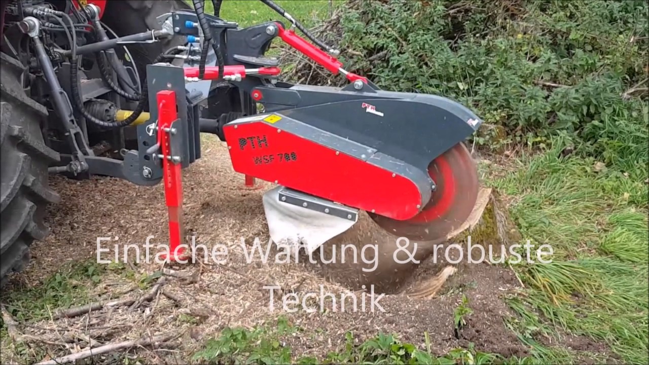 PTH WSF 700 - Tree stump grinder in action - Tree Stump Grinder in Action