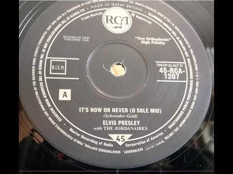 It's Now Or Never (O Sole Mio) - Elvis Presley - RCA 10" 45rpm Vinyl Record - Dual 1215 Turntable
