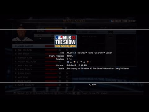MLB 13 The Show Home Run Derby Edition | 100% (All Trophies)