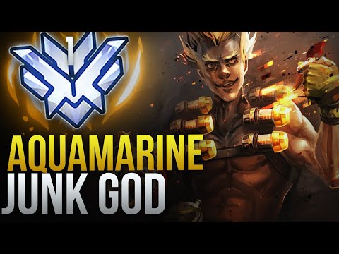 AQUAMARINE GODLY RANK 1 JUNKRAT - Overwatch Montage