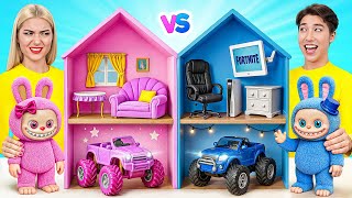 We Build Amazing Doll House for Labubu by Bubba DO Challenge