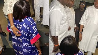 SEE WHAT HAPPENED MOMENT TOYIN ABRAHAM GOES ON HER TWO KNEES TO GREET OBA ELEGUSHI