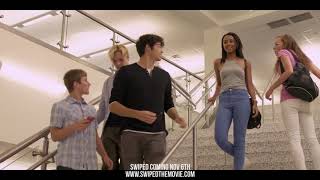 Noah Centineo and Nathan Gamble in a clip from SWIPED video
