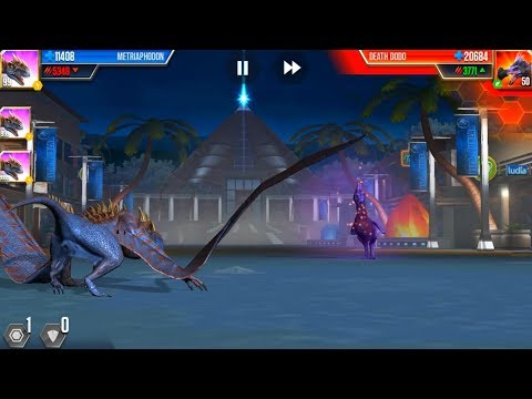 METRIAPHODON 999 vs DEATH DODO extremely dramatic - JURASSIC WORLD THE GAME
