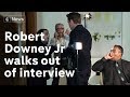 Robert Downey Jr full interview: star walks out when.