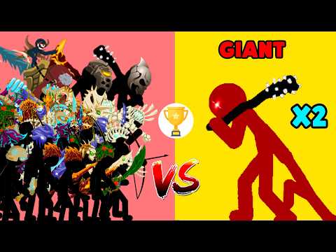 Nuovo esercito di unità Red Giant contro tutte le skin | Nuovo aggiornamento - Stick War Legacy 🏆...