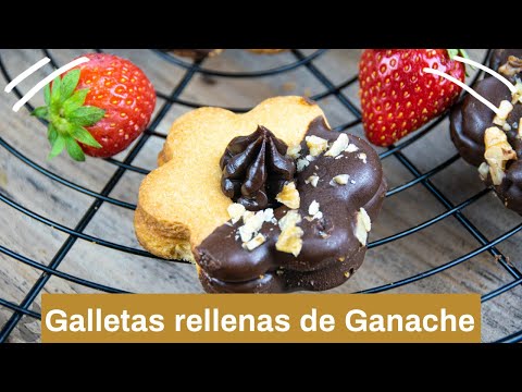 Galletas rellenas de ganache