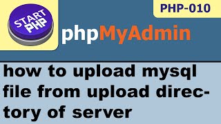 How to upload large sql files using phpMyAdmin upload directory on Windows