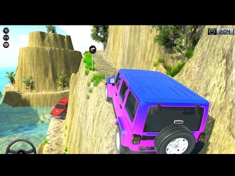 Jeep driving simulator prado hill drive drive||off-road driving game ||top4u gaming