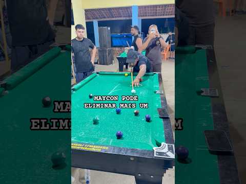Maycon pode eliminar mais um do torneio em Ituaçu Bahia confiram #sinuca #bilhar #snoker