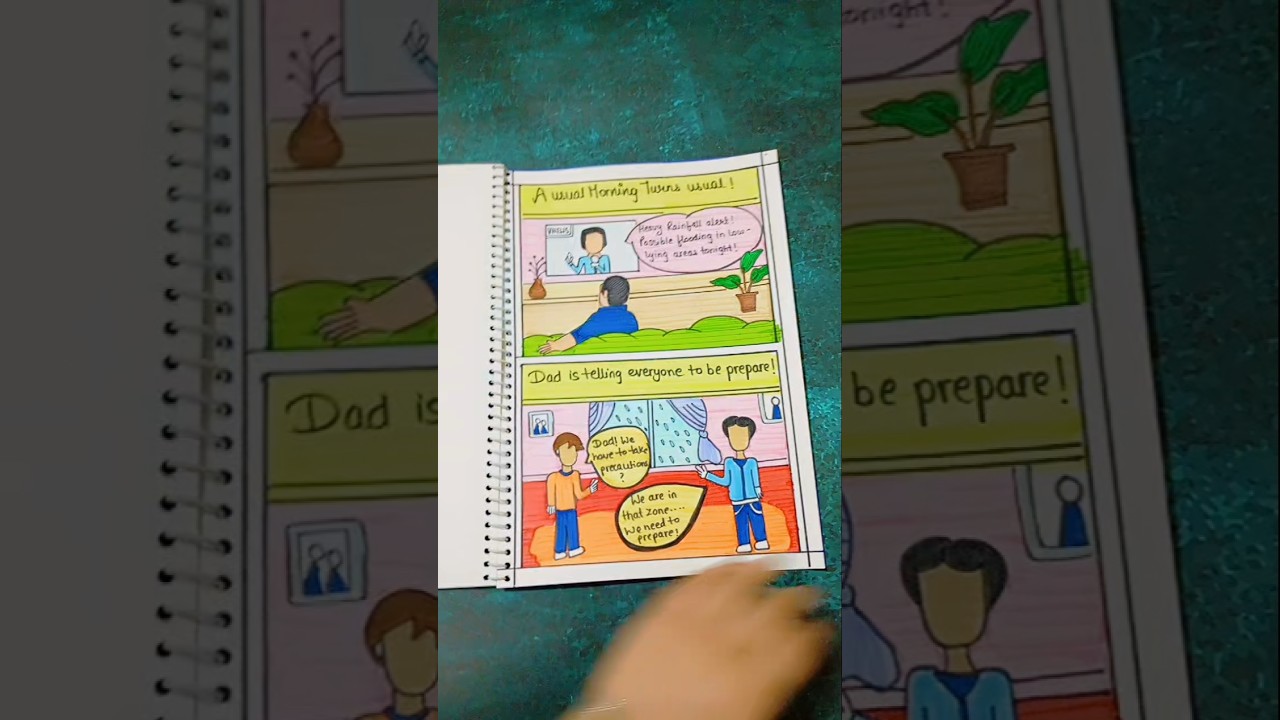 Comic strip on flood || #comicstrip #comicstrip #craftyhome #craftideas #disastermanagement