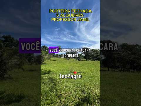 🌱 PORTEIRA FECHADA - 5 Alqueires em Professor Jamil - GO #agro #fazenda #tec2agro