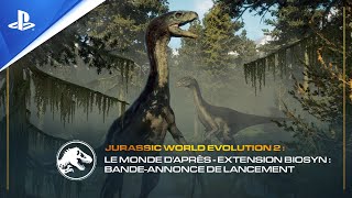 Jurassic World Evolution 2 - Trailer de lancement extension Biosyn - Le monde d'après | PS4, PS5