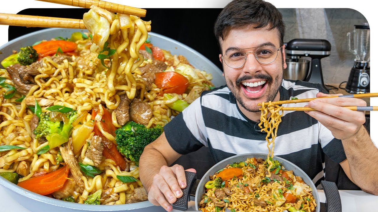 O YAKISOBA MISTO PERFEITO PARA FAZER EM CASA | Thigas Ribeiro