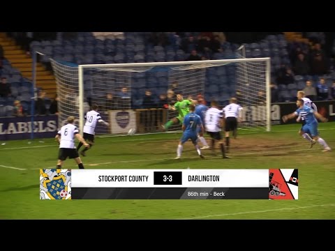 Stockport County 3-3 Darlington - Vanarama National League North -2016/17