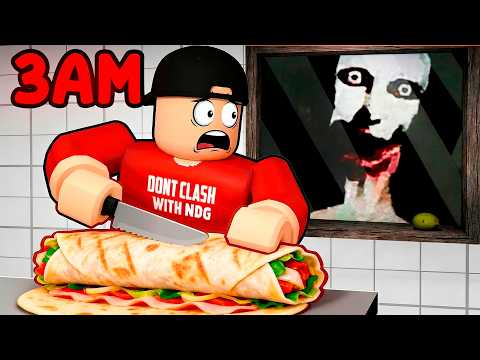 Working At A CURSED Sharwama Kiosk In Roblox..