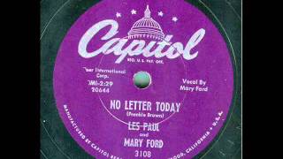 Les Paul & Mary Ford - No Letter Today (original 78 rpm)