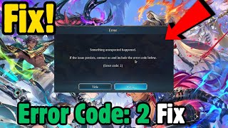 How To Fix Error Code 2 In Shadowverse: Worlds Beyond
