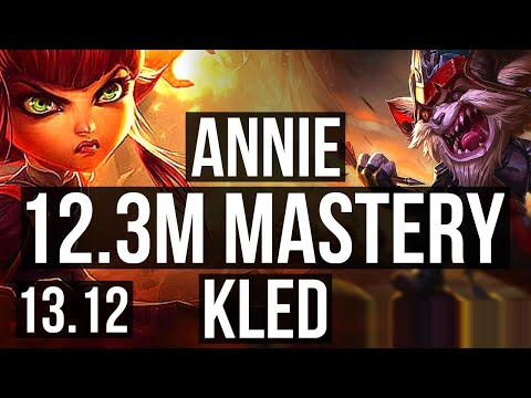 ANNIE vs KLED (TOP) | 12.3M mastery, 2600+ games, 5/1/2 | NA Master | 13.12