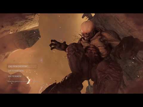 DOOM 2016 killed by Hell Knight - Stomping Death Scene