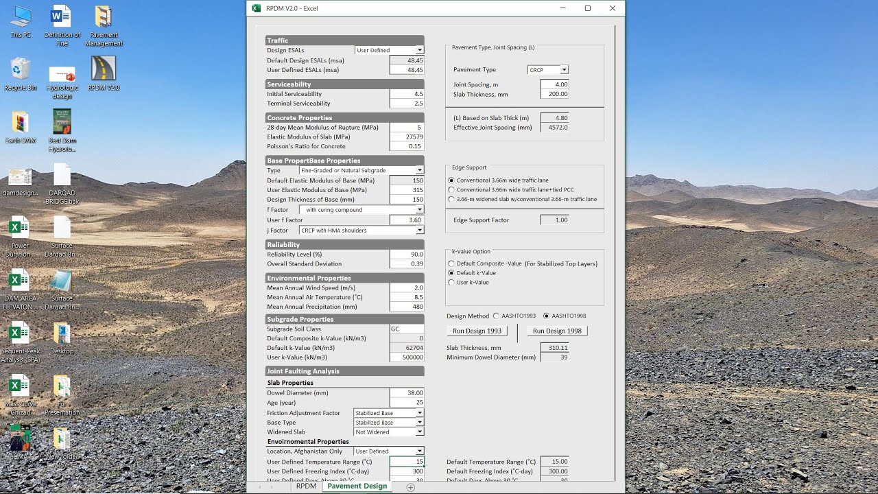 RPDM, Rigid Pavement Design Module.