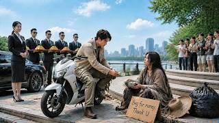 Billionaire woman disguised as a beggar to test true love. A kind guard helped her and got rewarded!