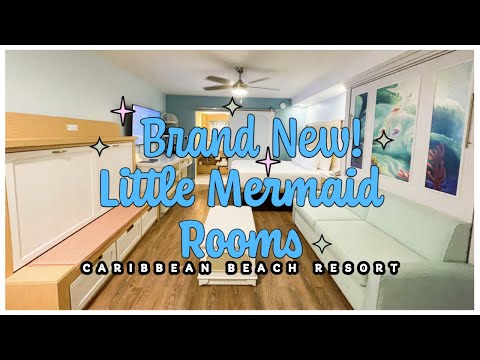 NEW!  Little Mermaid Room Tour at Disney's Caribbean Beach Resort by Magical Mom Laura