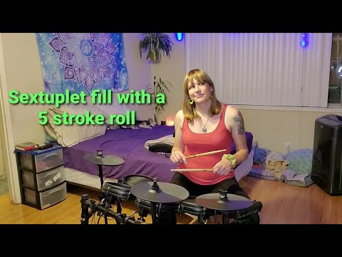 Mindee's mini drum lessons- #45 A sextuplet fill with a 5 stroke roll