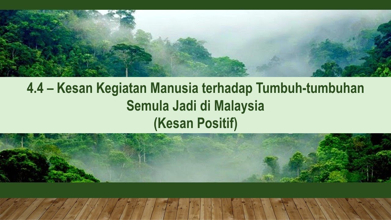 Kesan Negatif Kegiatan Manusia