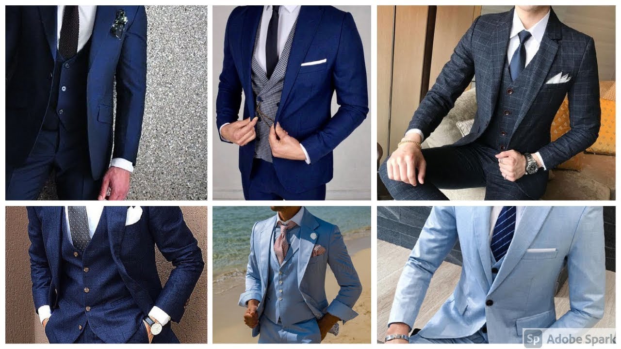 Latest Top 40 Blue Three Piece Suit for Men |2021| Branded Blue Three Piece Suit for Boys & Gents