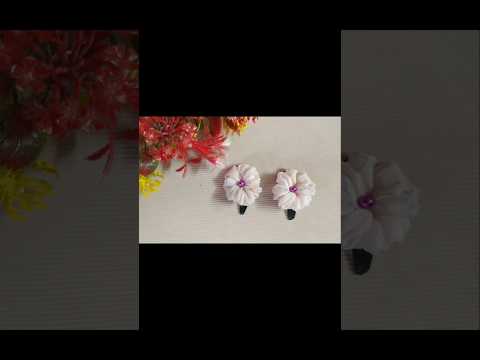 Diy Fabric Flower  Hair pin #diy #shortsviral #craft #tranding