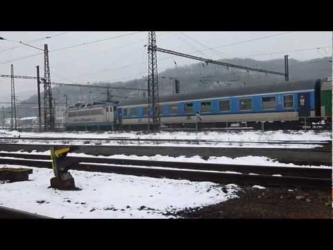 Vlaky ve stanici Ústí nad Labem západ, 17.2.2013