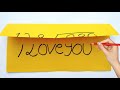 How To Turn Word Anything In To A I Love You Paper Folding And Writing I Love You Amazing Art