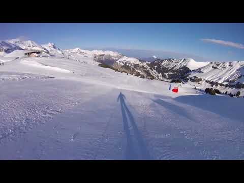 Flaine - Faust top to bottom in 3:30 - helmet cam