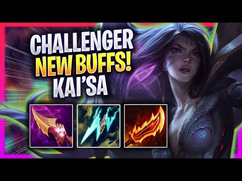 KOREAN CHALLENGER TRIES KAI'SA WITH NEW BUFFS! - Korean Challenger Plays Kai'sa ADC vs Aphelios!