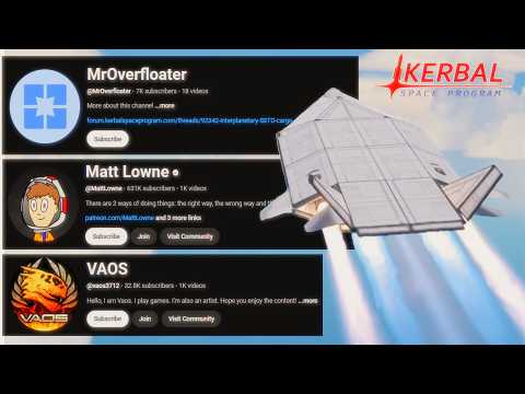 The old days of KSP SSTO. Mr Overfloater, Matt Lowne, and Vaos.