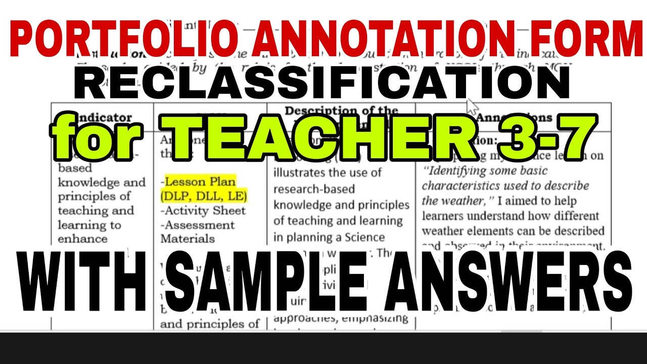 NCOI Annotation Form for Teacher 3-7 with sample answers