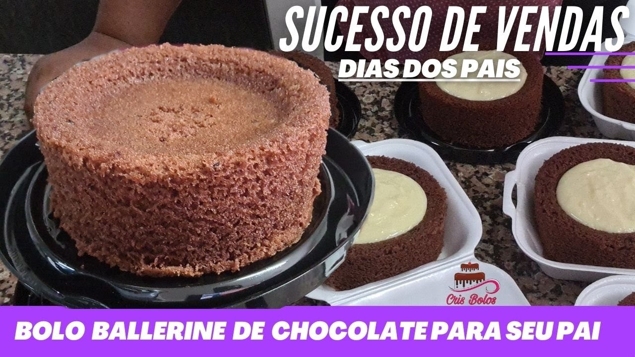 MINI BOLO BALLERINE DE CHOCOLATE COM LEITE NINHO