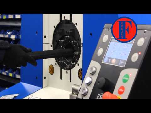 Zakuwanie węży hydraulicznych automat