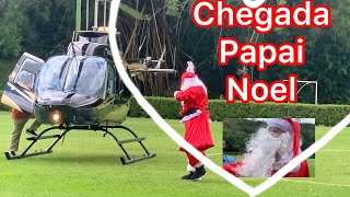 CHEGADA DO PAPAI NOEL DE HELICPTERO  2021. VLOG DA LARIFER, PAPAI NOEL NAS ALTURAS.