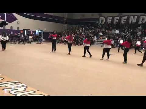 Black Diamondz steppers at pep rally