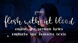 grimes - flesh without blood (english and german lyrics)