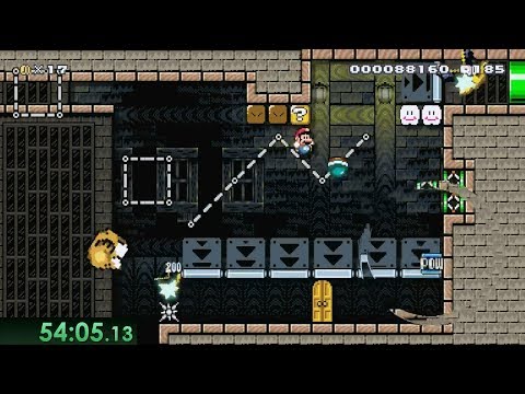 Super Mario Maker - Hard Blind Kaizo Race #61: Disordered Space 【BKR】
