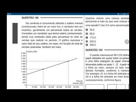 Questão 150 de matemática do Enem 2015